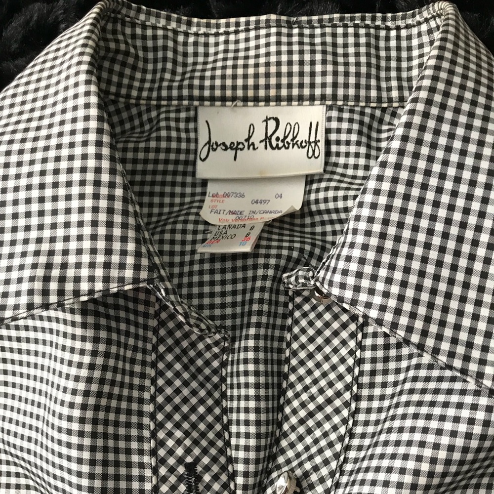 B&W checkered Dress top